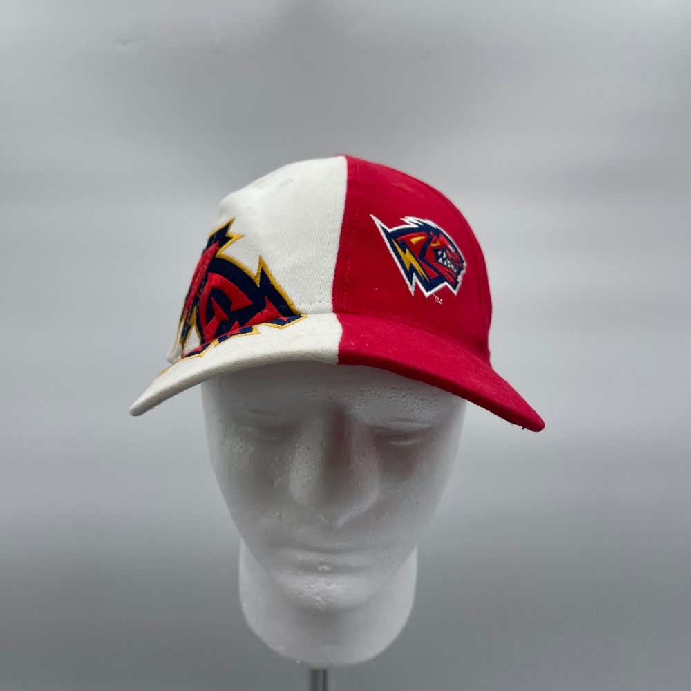 Drew Pearson XFL Orlando Rage Red White Two Tone Vintage Cap OSFA Snapback Hat